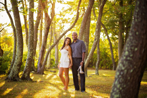 Heidy and Lionel Thomas couple engagement shoot at Colt State Park, Bristol RI.